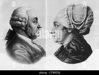 The parents of Johann Wolfgang von Goethe, 1749 Stock Photo