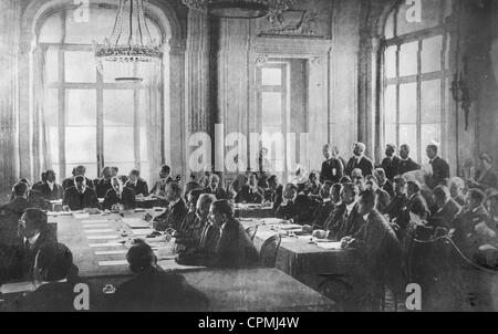 The Peace Conference of Versailles, 1919 Stock Photo