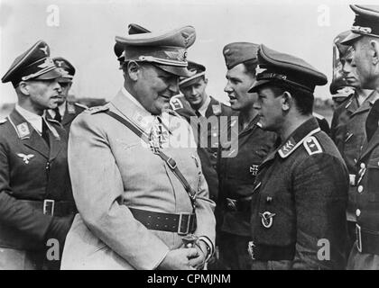 Hermann Goering at a Luftwaffe (air force) unit in France, 1940 Stock ...