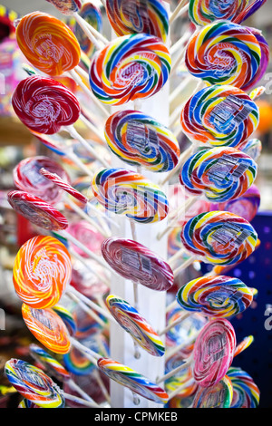 Lollipops in a candy store Stock Photo