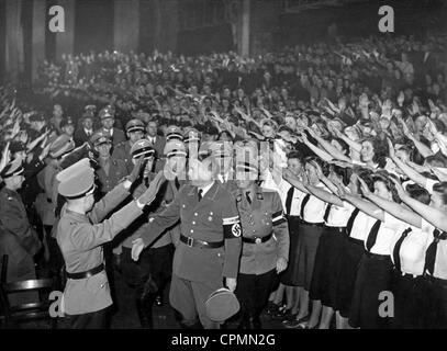 Albert Speer, Artur Axmann, Marrenbach at a party rally, 1943 Stock Photo
