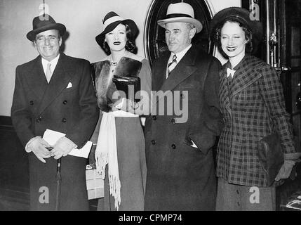 Samuel Goldwyn and his wife Frances on board of the ocean liner Stock ...