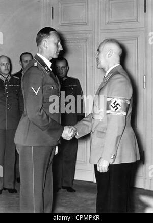 Reinhard Heydrich and Wilhelm Frick, 1942 Stock Photo