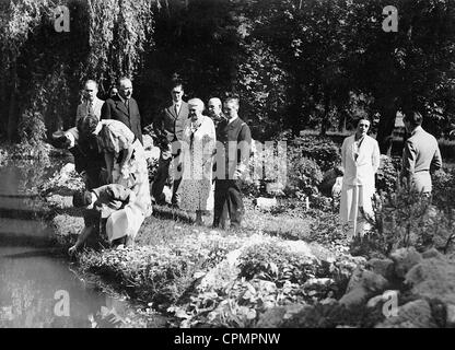 Miklos Horthy with his family in Kenderes Stock Photo