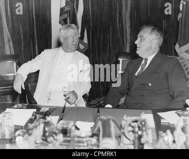 John Garner and Franklin Delano Roosevelt, 1936 Stock Photo