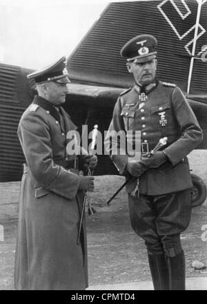 Walther von Brauchitsch with Wilhelm List, 1941 Stock Photo