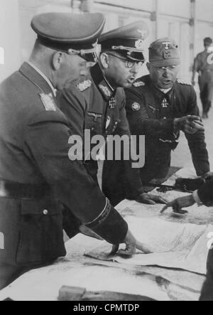 Wilhelm List with generals during the campaign in Greece, 1941 Stock Photo