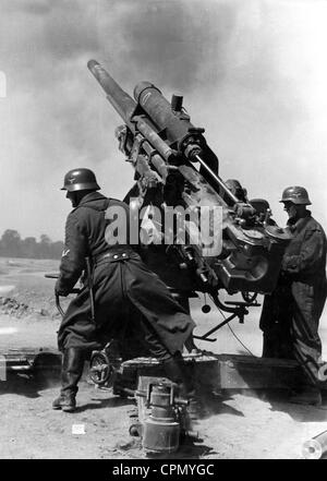 German Anti Aircraft Armament, World War II Stock Photo