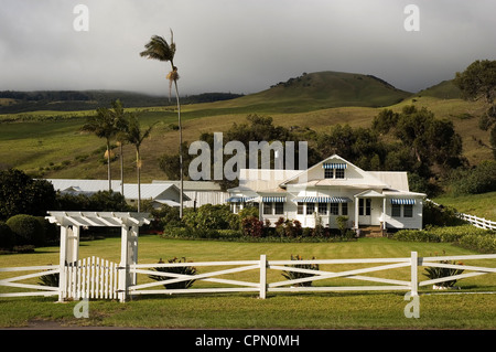 Elk284-3125 Hawaii, HI, Waimea, ranch house Stock Photo