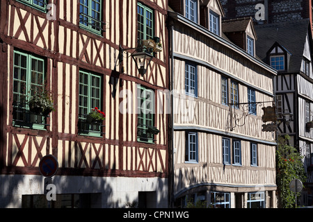 Half-timbered houses in Rouen, France Stock Photo