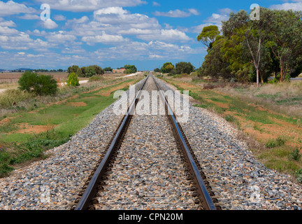 Railroad track near Port Pirie South Australia Stock Photo