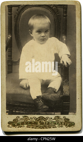 RUSSIA - CIRCA 1911: Boy, Station Pology, Southern Railway, Zaporizhzhya province, Russian Empire, now Ukraine, 1911 Stock Photo