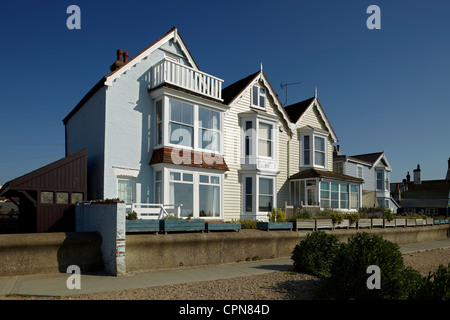 Houses on the beach at Whitstable, Kent,UK. Stock Photo
