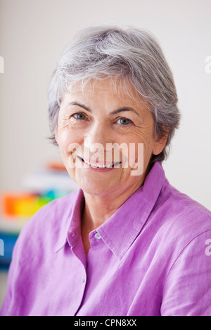 PORTRAIT OF -65 YR-OLD WOMAN Stock Photo - Alamy