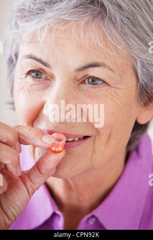 HOMEOPATHY, ELDERLY PERSON Stock Photo