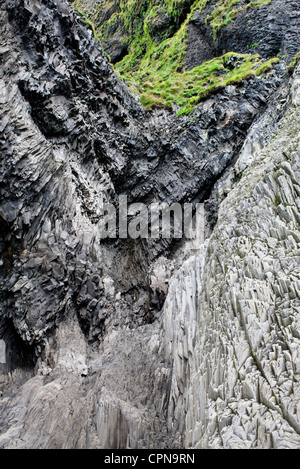 Close-up of basalt column, Iceland Stock Photo