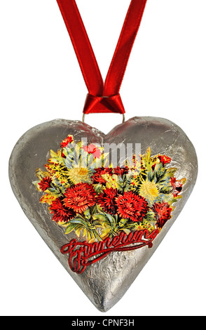 food, chocolate, choco heart, in tin foil, Munich, Germany, circa 1959, Additional-Rights-Clearences-Not Available Stock Photo