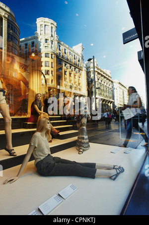 Mannequins at Mango store in Gran Via. Madrid. Spain Stock Photo