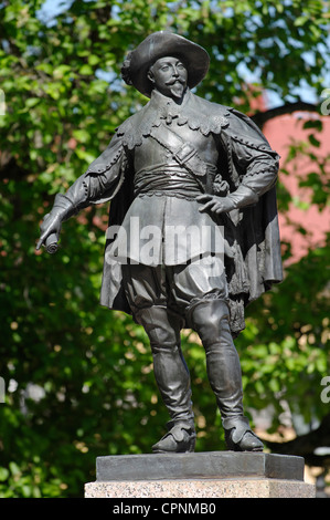 Statue of King Gustavus Adolphus of Sweden in Tartu, Estonia Estland Europe EU Stock Photo