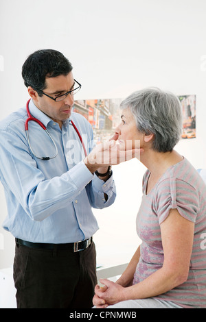 LYMPH NODE, ELDERLY PERSON Stock Photo