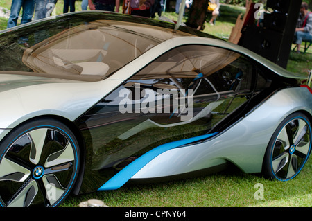 BMW showcasing their BMW i8 Concept car during the Concorso d'Eleganza Villa d'Este auto show in Cernobbio in Italy Stock Photo