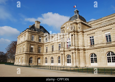 The Luxembourg Palace in beautiful garden, Paris, France Stock Photo