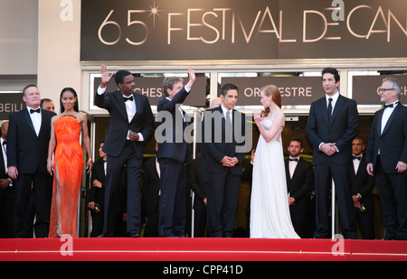 The cast of Madagascar 3: Europe's Most Wanted on the red steps at the 65th Cannes Film Festival. Stock Photo