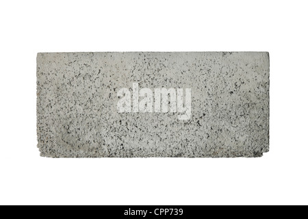 Concrete block isolated on white Stock Photo