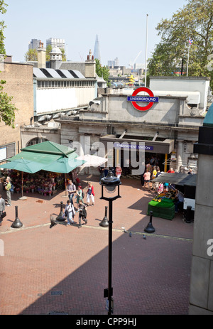 Embankment Tube Station entrance, London, England, UK Stock Photo