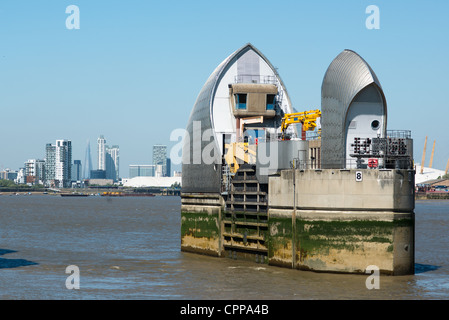 Thames Barrier, Woolwich, London, England. Stock Photo