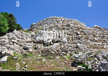 Talaiot at Torralba d'en Salord prehistoric site, Menorca, Balearic Islands, Spain Stock Photo
