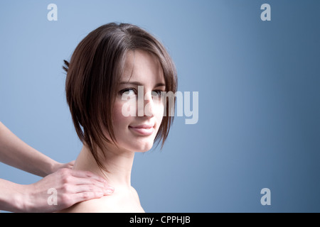 Indian Head Massage Stock Photo