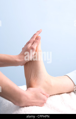 Thai Foot Massage Stock Photo