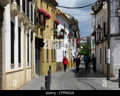 Spain Andalusia Cordoba old town narrow lane Stock Photo