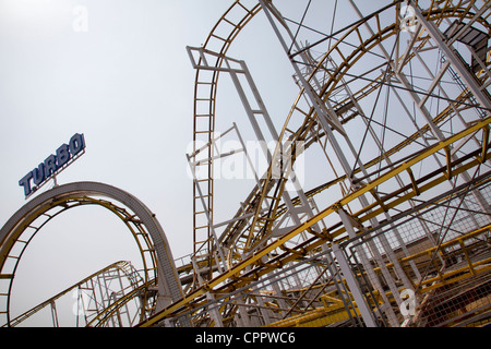 Turbo Rollercoaster on Brighton Pier in East Sussex - UK Stock Photo