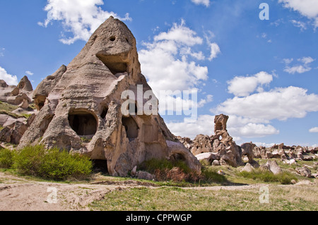 Cave houses in the mountains of Golgoli near Mustafapasa village - Cappadocia, Turkey Stock Photo