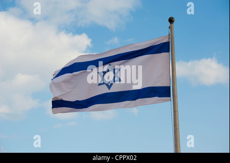 Middle East Israel National Flag star of David Stock Photo