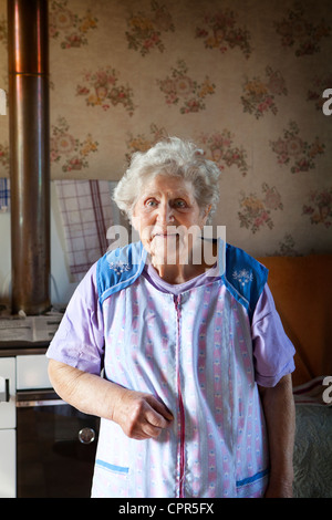 PORTRAIT OF +65 YR-OLD WOMAN Stock Photo