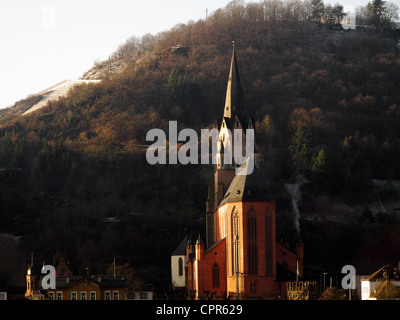 Liebfrauenkirche (Church of our Lady), Valley of the Lorelei rock, on the Rhine Stock Photo