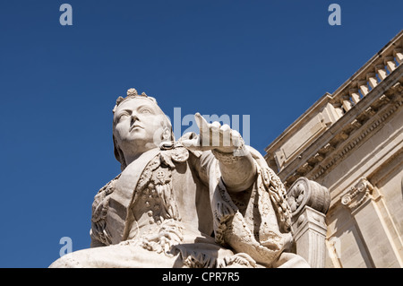 Statue of Queen Victoria in Republic Square, also known as Queens Square in Valletta, Malta. Stock Photo