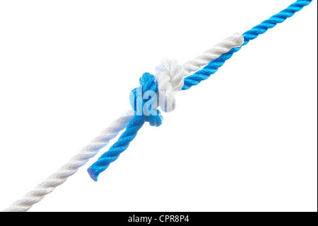 Fisherman's knot isolated on white background Stock Photo