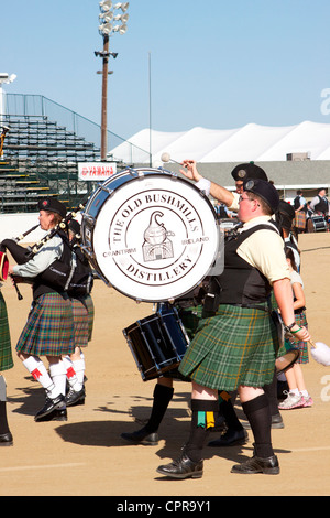 The Old Bushmills  distillery marching band at the American Scottish Festival Costa Mesa California USA Stock Photo