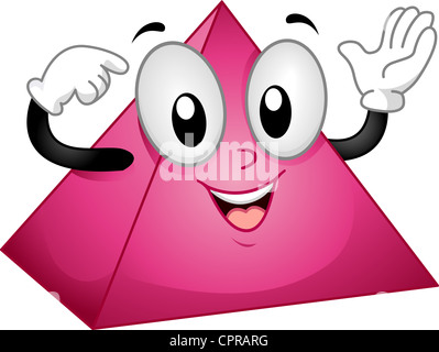 Illustration of a cartoon triangle shape Stock Photo - Alamy