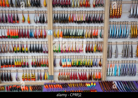 Fishing lure display Stock Photo - Alamy