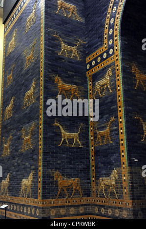 Mesopotamian art. Neo-Babylonian. Ishtar Gate. Pergamon Museum. Berlin. Germany. Stock Photo