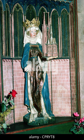 Elisabeth of Hungary, 1207 - 17.11.1231, saint, Countess of Andechs-Merania, full length, statue, St. Elisabeth's Church, Marburg, Germany, Stock Photo