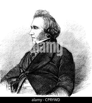 Paxton, Sir Joseph, 3.8.1803 - 8.6.1865, British architect, portrait, left profile, wood engraving, 19th century, Stock Photo
