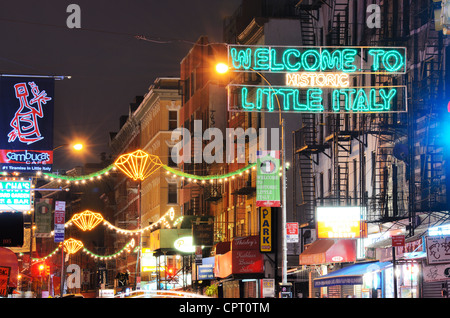 The last remaining vestige of Little Italy at Lower Manhattan in New York City. Stock Photo