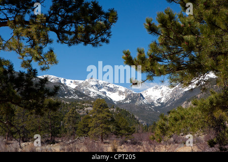 Rocky Mountain National Park Vista  - Estes Park, Colorado USA Stock Photo