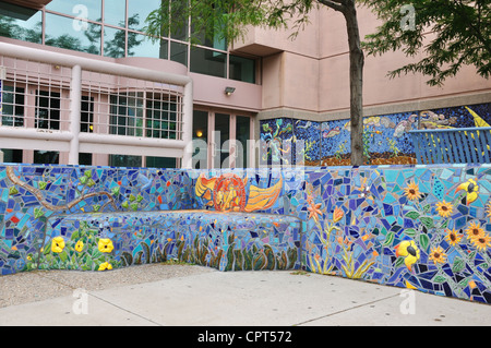 Colorful mosaics in Albuquerque, New Mexico, USA Stock Photo